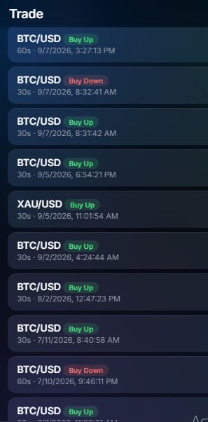 Bitcoin Trading Interface